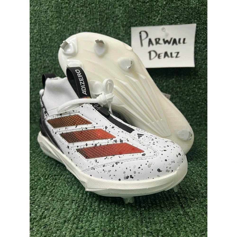 Adidas Adizero Impact+ 2.0 Shades White Metal Baseball Cleat Men's 7.5 JQ8780